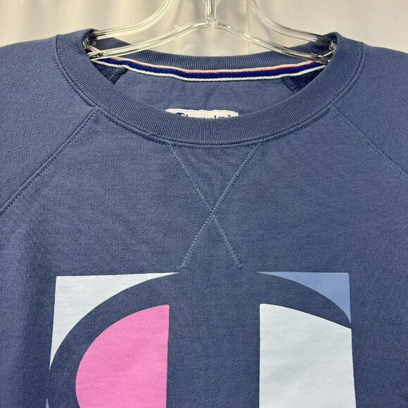 Champion Womens Crew Neck Multicolor Long Sleeve Pullover Sweatshirt Size Medium - Picture 3 of 9